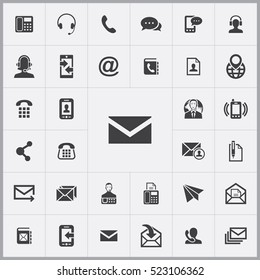 email icon. contact us icons universal set for web and mobile