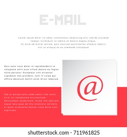 Email icon design on modern flat background