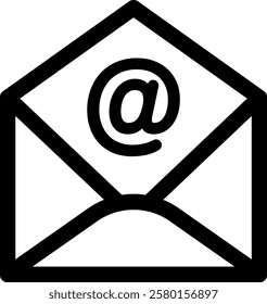 Email Icon Icon Design Outline Black 