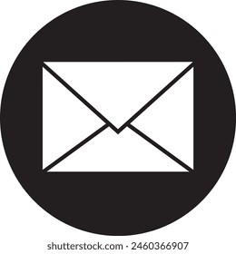 E-Mail-Symboldesign mit rundem Hintergrund