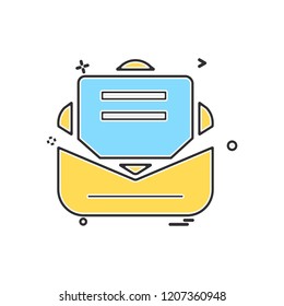 Email icon design vector