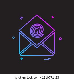 Email icon design vector