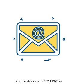 Email icon design vector