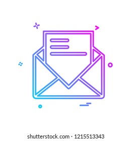 Email icon design vector