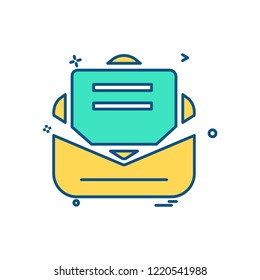 Email icon design vector