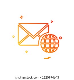 Email icon design vector