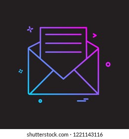 Email icon design vector