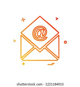 Email icon design vector