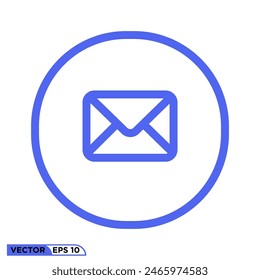 Email icon design vector graphic of an envelope  illustration sign and symbol for email communication and correspondence