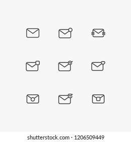 Email icon design vector set