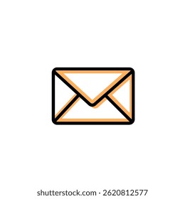 Email icon displays message communication on white