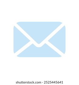 Icono de correo electrónico. Ilustración de sobre. Servicio de correo. Contactos, mensaje, Botón de envío de cartas. Diseño plano. Aislado