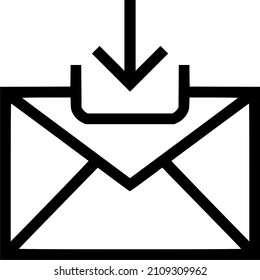 Email icon. Envelope or email line icon. Coming email icon