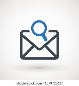 Email icon. Envelope Mail services. Contacts message send letter isolated flat
