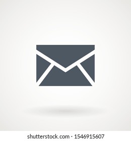Email icon. Envelope Mail services. Contacts message send letter isolated flat. EPS 10