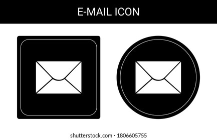 Email icon. Envelope Mail services. Contacts message send letter, mail sign icon vector isolated