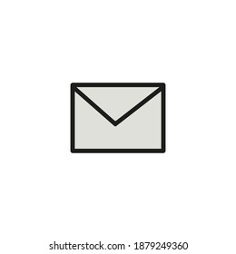 Email icon. Envelope Mail services. Contacts message send letter isolated flat
