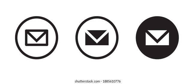 Icono de correo electrónico. Servicios de correo de sobres. Mensaje de contactos enviar carta aislada