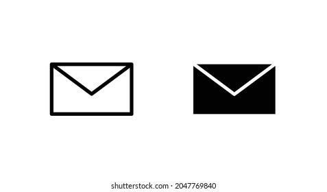 Icono de correo electrónico. Servicios de correo de sobres. Mensaje de contactos enviar carta aislada