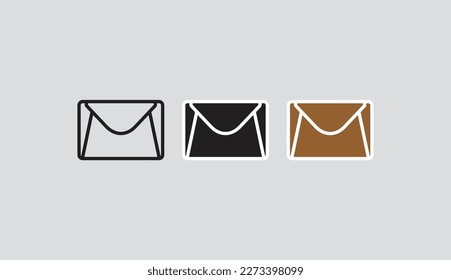 Email icon. Envelope Mail services. Contacts message send letter isolated flat