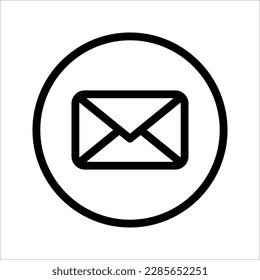 Email icon. Envelope Mail services. Contacts message send letter, vector illustration on white background