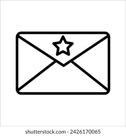 Icono de Correo electrónico. Servicios de Envelope Mail. Contactos mensaje enviar carta aislada plana