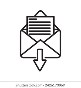 E-Mail-Symbol. Briefumschlagdienste. Kontakte Nachricht Brief senden isoliert flach