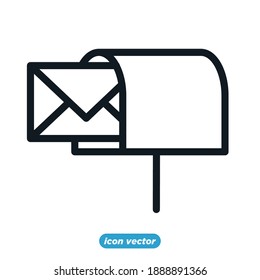 Email icon. Envelope Mail icon template color editable. Contacts message send letter symbol vector illustration for graphic and web design.