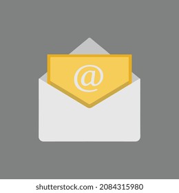 Email icon. Envelope Mail icon template color editable. Contacts message send letter symbol vector illustration for graphic and web design.