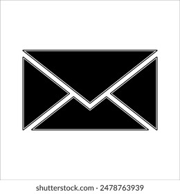 Email icon. Envelope Mailing Service. Contact message send flat isolated letter