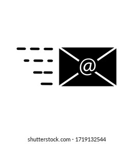 Icono de correo electrónico. Sobre o Ilustración de mensajes como símbolo vectorial simple y moderno en estilo glifo para diseño y sitios web, presentación o aplicación móvil. icono simple sobre fondo blanco
