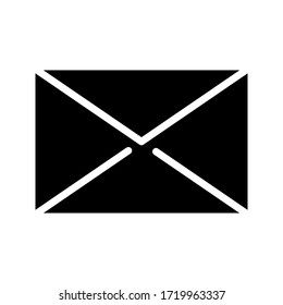 Icono de correo electrónico. Sobre o Ilustración de mensajes como símbolo vectorial simple y moderno en estilo glifo para diseño y sitios web, presentación o aplicación móvil. icono simple sobre fondo blanco
