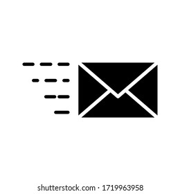 Email Icon. Envelope or Message Illustration As A Simple Vector Sign & Trendy Symbol in Glyph Style for Design and Websites, Presentation or Mobile Application. simple icon on white background