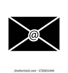 Email Icon. Envelope or Message Illustration As A Simple Vector Sign & Trendy Symbol in Glyph Style for Design and Websites, Presentation or Mobile Application. simple icon on white background