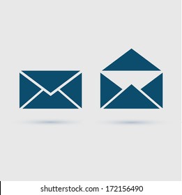 Email Icon Envelope, Vector Illustration