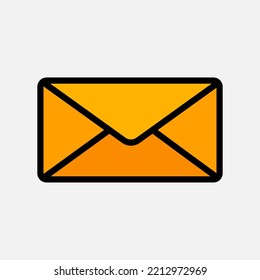 Icono de correo electrónico en estilo de línea rellena, uso para presentación de aplicación móvil del sitio web