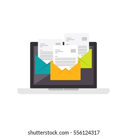 Email icon. E-mail flat design