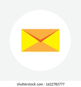 email icon flat design on white background