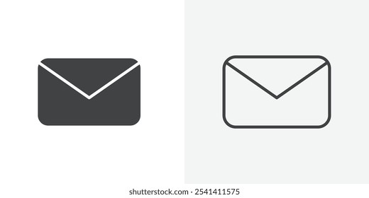 Email icon flat and simple set design