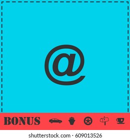 E-mail icon flat. Simple vector symbol and bonus icon