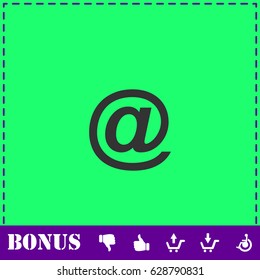 E-mail icon flat. Simple vector symbol and bonus icon