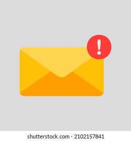 E-Mail-Symbol in flacher Form über soziale Medien, Verwendung für Website-Mobile-App-Präsentation