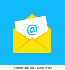 Email icon. Flat style - stock vector.