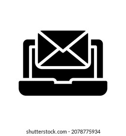 Email Icon, Glyph style icon vector illustration, Suitable for website, mobile app, print, presentation, infographic and any other project.