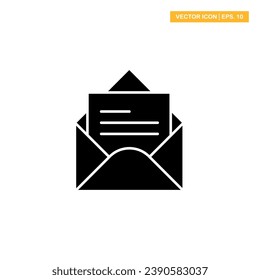 Email icon glyph vector design illustration