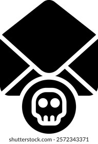 Email Icon Glyph Vector Illustration
