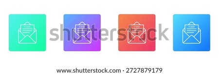 Email icon gradient multiple style vector illustration