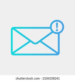 Email icon in gradient style about social media, use for website mobile app presentation