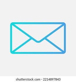 Icono de correo electrónico en estilo de degradado, uso para presentación de aplicaciones móviles del sitio web