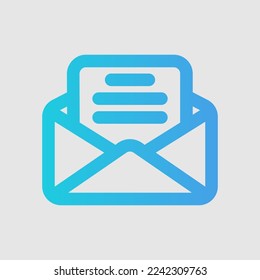 Email icon in gradient style, use for website mobile app presentation